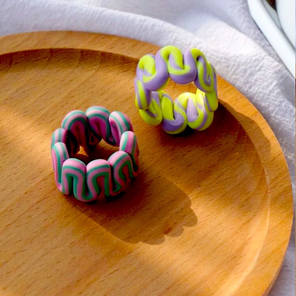 2pcs hollow out ring